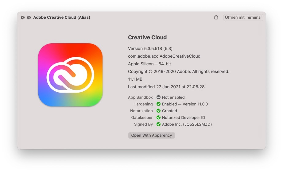 Creative Cloud Desktop App on Apple Silicon