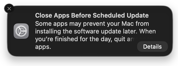 Software Update Notification